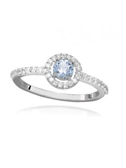 Silver Cat Elegante anello in argento con zirconi cubici SC491 - Giro: 56 mm donna