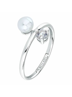 Morellato Anello in argento senza tempo con zircone Perla SAWM12 - Diametro: 58 mm donna