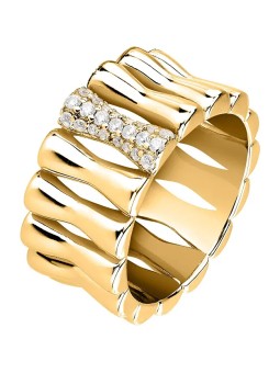 Morellato Anello Essenza SAWA19 in argento riciclato placcato oro moderno - Diametro: 56 mm donna