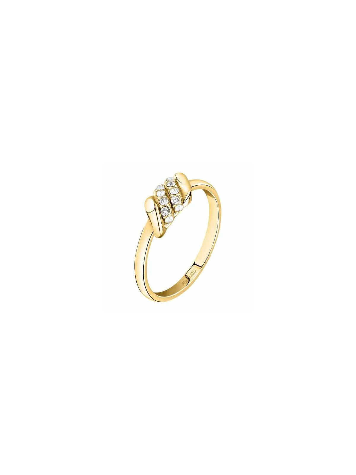 Morellato Anello placcato oro con cristilla Torchon SAWZ13 - Diametro: 58 mm donna
