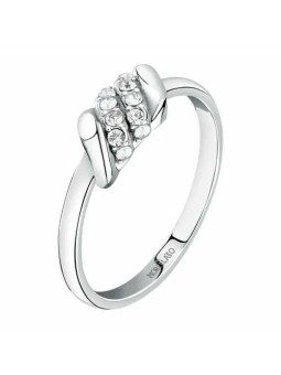 Morellato Anello in acciaio con cristilla Torchon SAWZ14 - Diametro: 58 mm donna