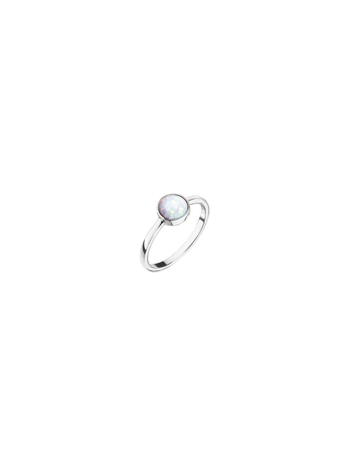 Evolution Group Anello in argento con opale bianco 15001.1 bianco - Diametro: 54 mm donna
