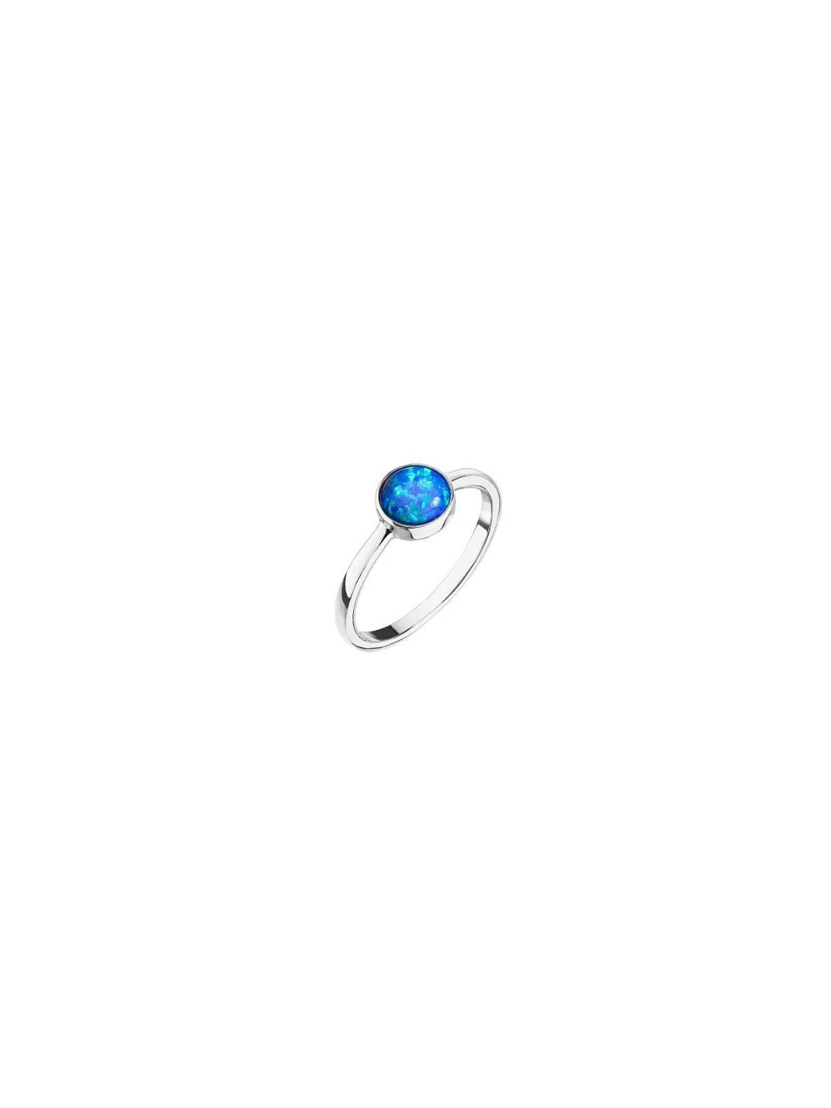 Evolution Group Anello in argento con opale blu 15001.3 - Diametro: 54 mm donna