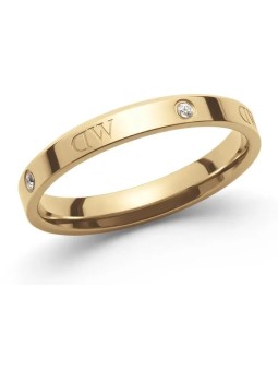 Daniel Wellington Anello originale placcato oro con cristilla Classic Lumine DW0040028 - Diametro: 54 mm donna