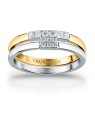 Trussardi Collana bicolore in oro con zirconi T-Logo TJAXC41 - Diametro: 58 mm donna