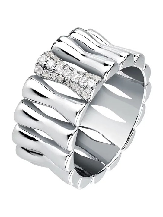Morellato Anello moderno Essenza SAWA20 in argento riciclato - Diametro: 56 mm donna