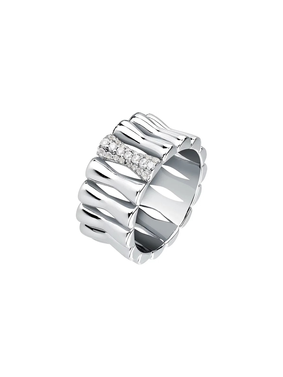 Morellato Anello moderno Essenza SAWA20 in argento riciclato - Diametro: 56 mm donna