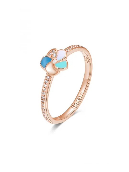 Rosato Anello in bronzo con charm Fiore Allegra RZAL006 - Diametro: 50 mm donna