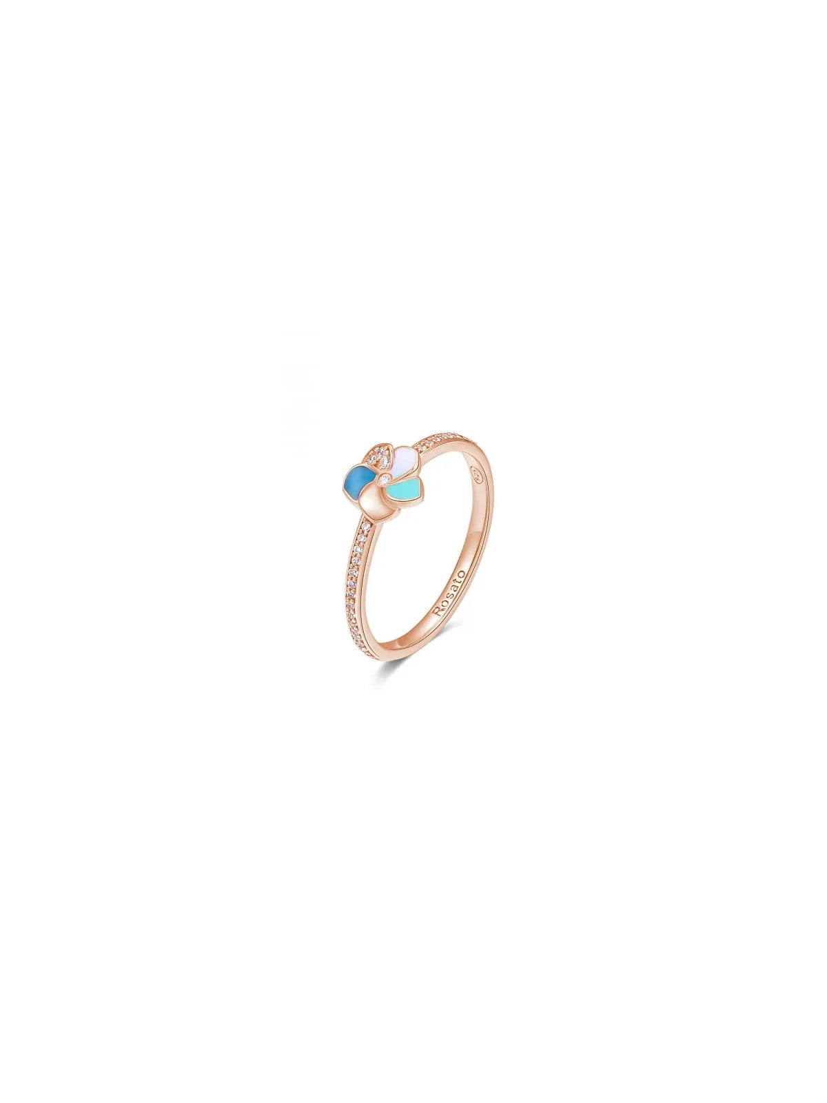 Rosato Anello in bronzo con charm Fiore Allegra RZAL006 - Diametro: 50 mm donna
