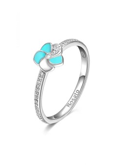 Rosato Affascinante fiore d'argento Fiore Allegra RZAL005 - Diametro: 52 mm donna