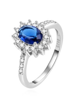 Beneto Anello di fidanzamento in argento della duchessa Kate AGG267 - Diametro: 58 mm donna