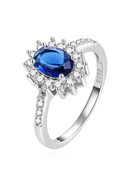 Beneto Anello di fidanzamento in argento della duchessa Kate AGG267 - Diametro: 58 mm donna