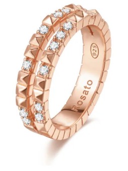 Rosato Anello originale in bronzo con cubi RZA014 - Diametro: 54 mm donna