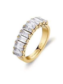 Brosway Desideri BEIA002 anello placcato oro scintillante con zirconi - Diametro: 54 mm donna