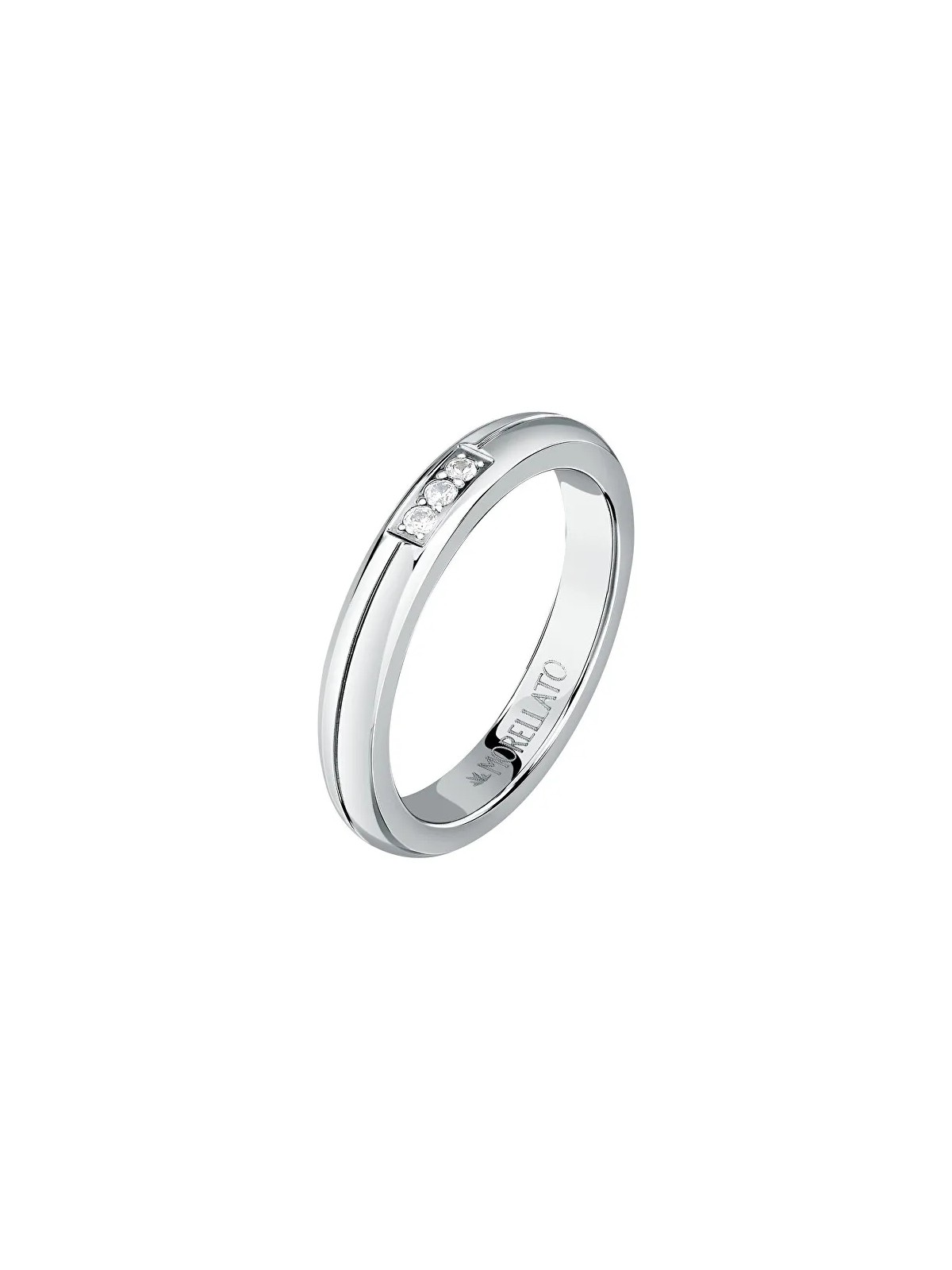 Morellato Anello in acciaio con cristilla Love Rings SNA48 - Diametro: 52 mm donna