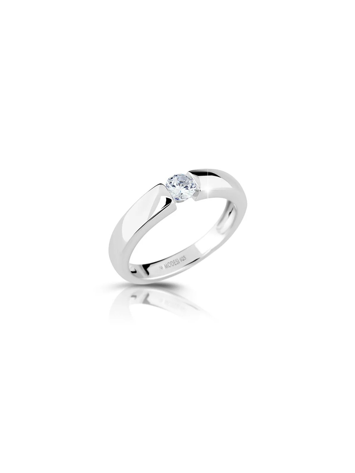 Modesi Anello in argento con zirconi cubici M01211 - Diametro: 54 mm donna