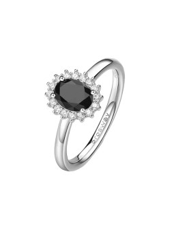 Brosway Elegante anello in argento Fancy Mystery Black FMB75 - Diametro: 50 mm donna