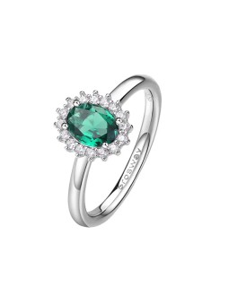 Brosway Elegante anello in argento Fancy Life Green FLG71 - Diametro: 50 mm donna