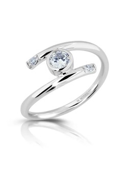 Modesi Bellissimo anello in argento con zirconi M01017 - Diametro: 54 mm donna
