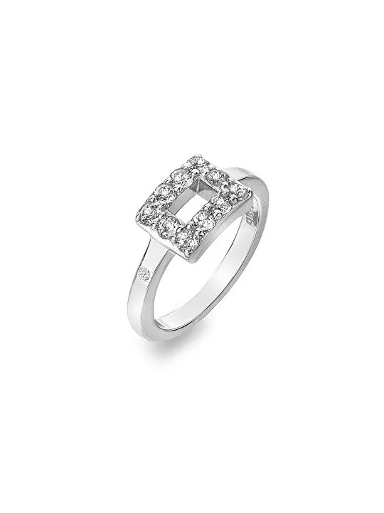 Hot Diamonds Anello in argento con diamante e topazio Echo DR240 - Diametro: 58 mm donna