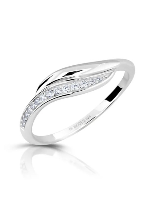 Modesi Elegante anello in argento con zirconi M00210 - Diametro: 57 mm donna