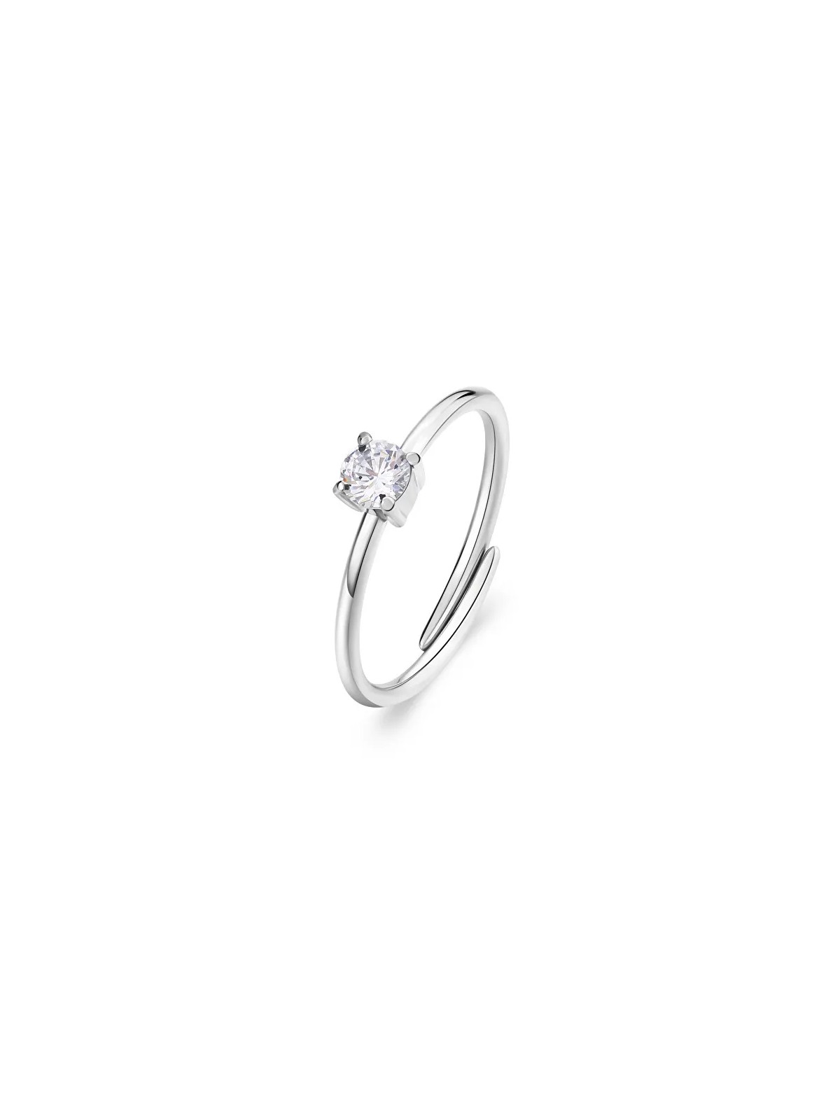 S'Agapõ Anello in acciaio con zirconi cubici Dazzly SDZ31 donna