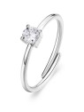 S'Agapõ Anello in acciaio con zirconi cubici Dazzly SDZ31 donna