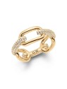 Daniel Wellington Anello di lusso placcato oro Crystal Link DW0040059 - Diametro: 50 mm donna