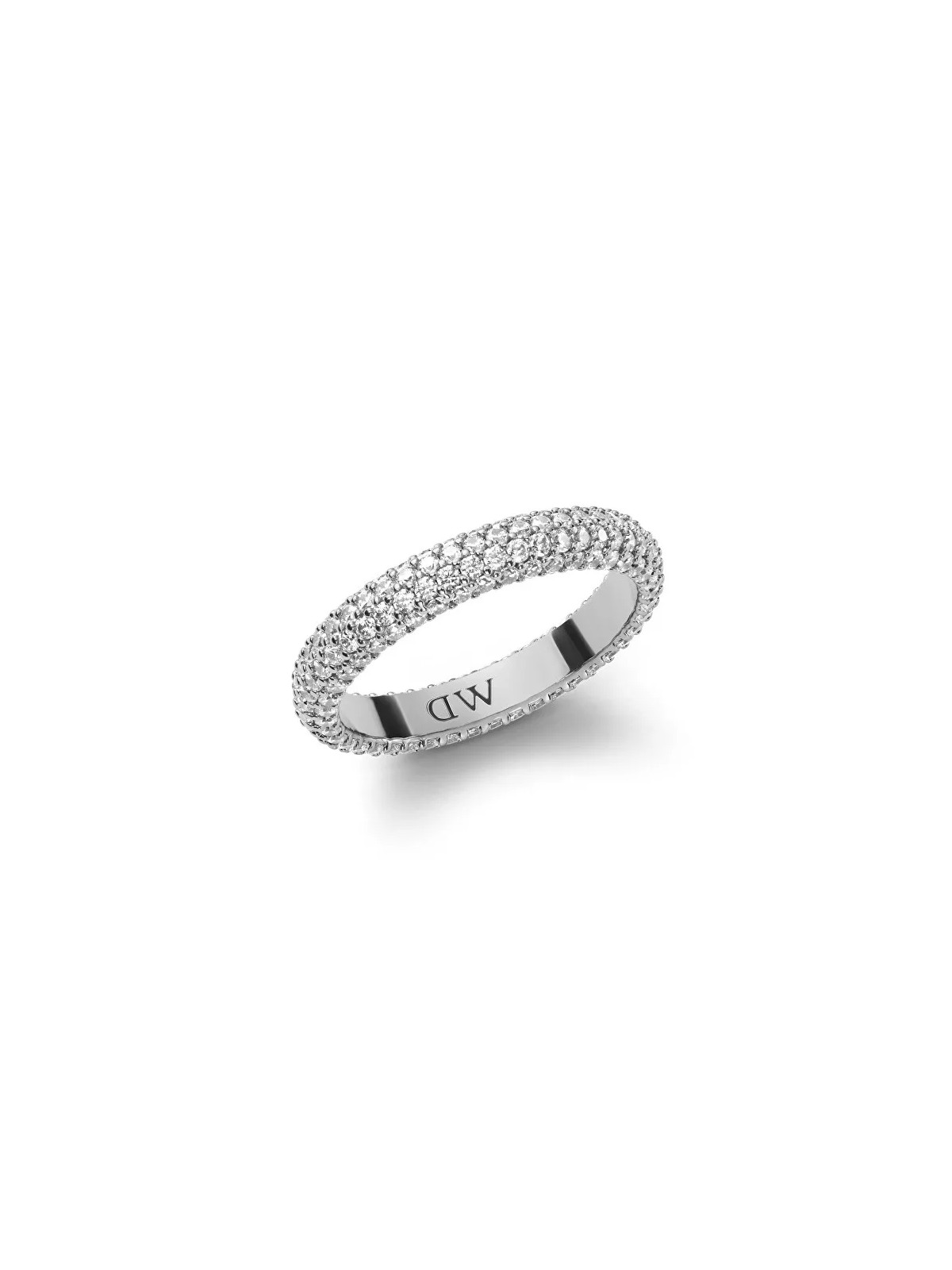 Daniel Wellington Anello in acciaio scintillante con pavé di cristalli DW0040065 - Diametro: 52 mm donna