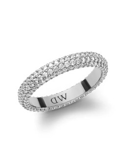 Daniel Wellington Anello in acciaio scintillante con pavé di cristalli DW0040065 - Diametro: 54 mm donna