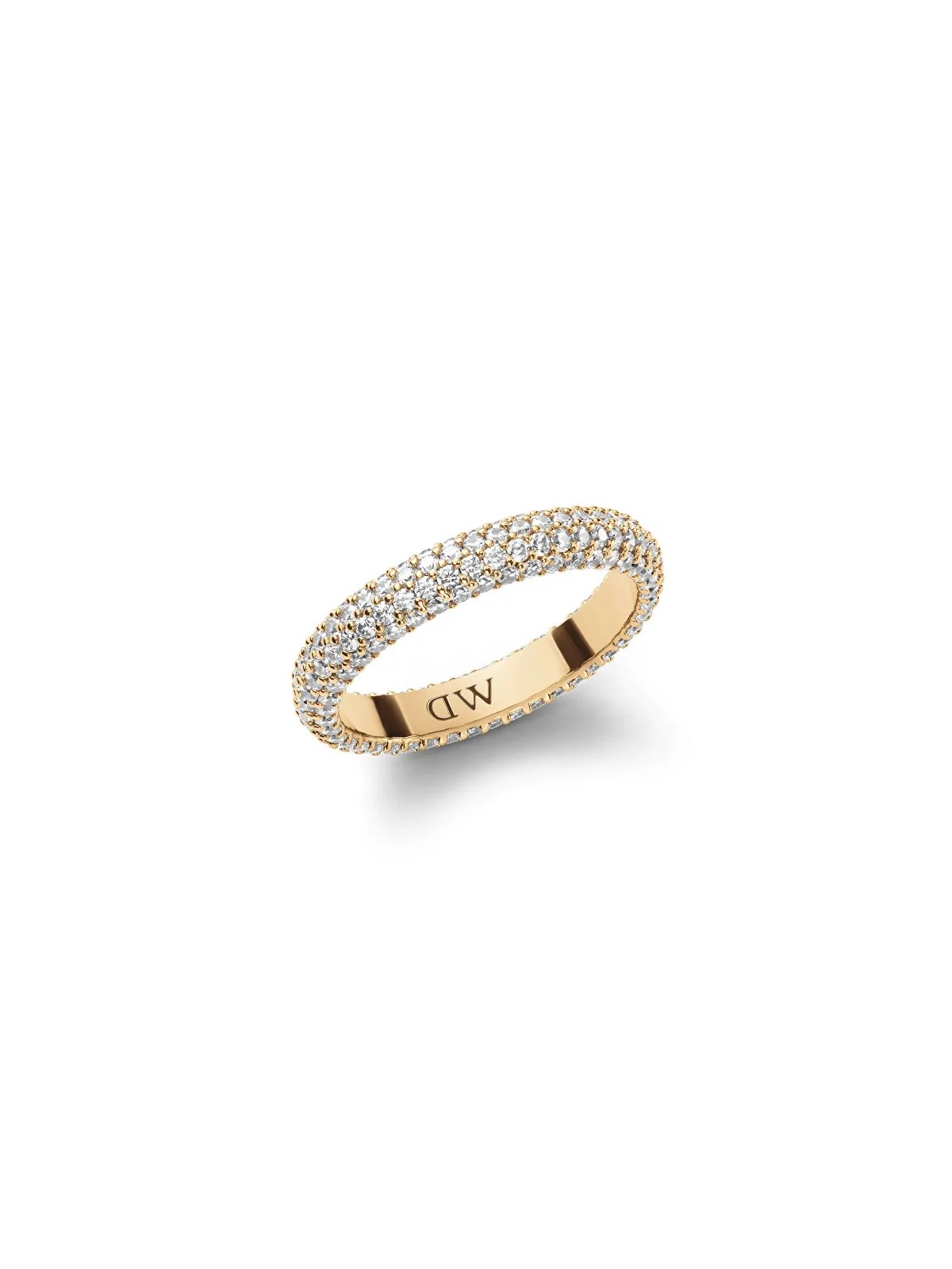 Daniel Wellington Anello con pavé di cristilla placcato oro scintillante DW0040064 - Diametro: 50 mm donna
