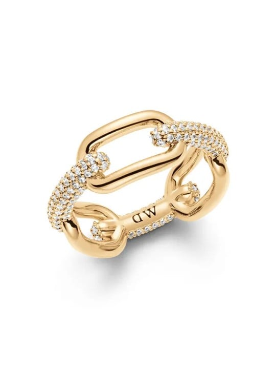 Daniel Wellington Anello di lusso placcato oro Crystal Link DW0040059 - Diametro: 60 mm donna