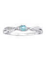 Anello Silvego in argento con topazio azzurro e zirconi brillanti JJJR1100TS - Diametro: 52 mm donna