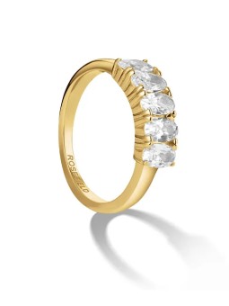 Rosefield Anello placcato oro scintillante con zirconi JRFO - Diametro: 48 mm donna