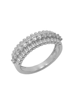 JVD Anello in argento scintillante con zirconi SVLR1123XK2BI - Diametro: 58 mm donna