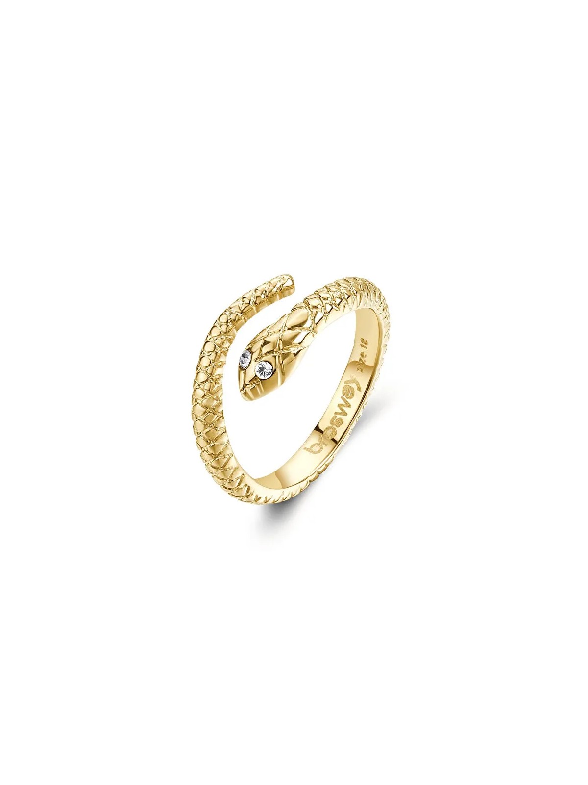 Brosway Anello originale placcato oro Chakra del serpente BHKR006 - Diametro: 54 mm donna
