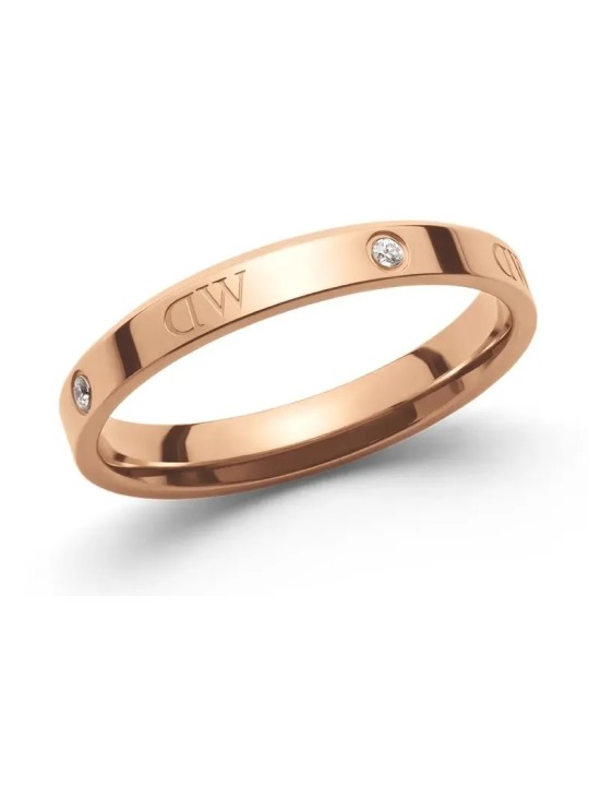 Daniel Wellington Anello originale in bronzo con cristalli Classic Lumine DW004002 - Diametro: 70 mm donna