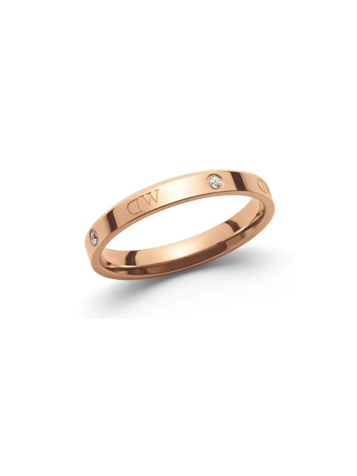 Daniel Wellington Anello originale in bronzo con cristalli Classic Lumine DW004002 - Diametro: 70 mm donna