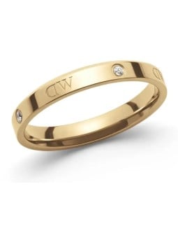 Daniel Wellington Anello originale placcato oro con cristilla Classic Lumine DW0040028 - Diametro: 64 mm donna