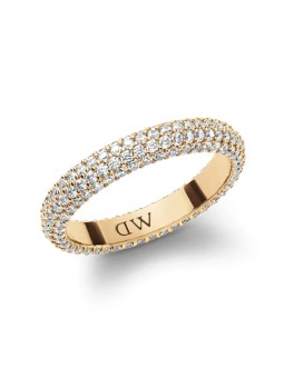 Daniel Wellington Anello con pavé di cristilla placcato oro scintillante DW0040064 - Diametro: 70 mm donna