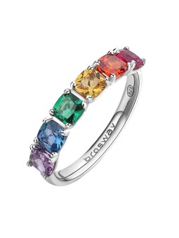 Brosway Anello in argento con motivo arcobaleno gioioso FJR07 - Diametro: 56 mm donna