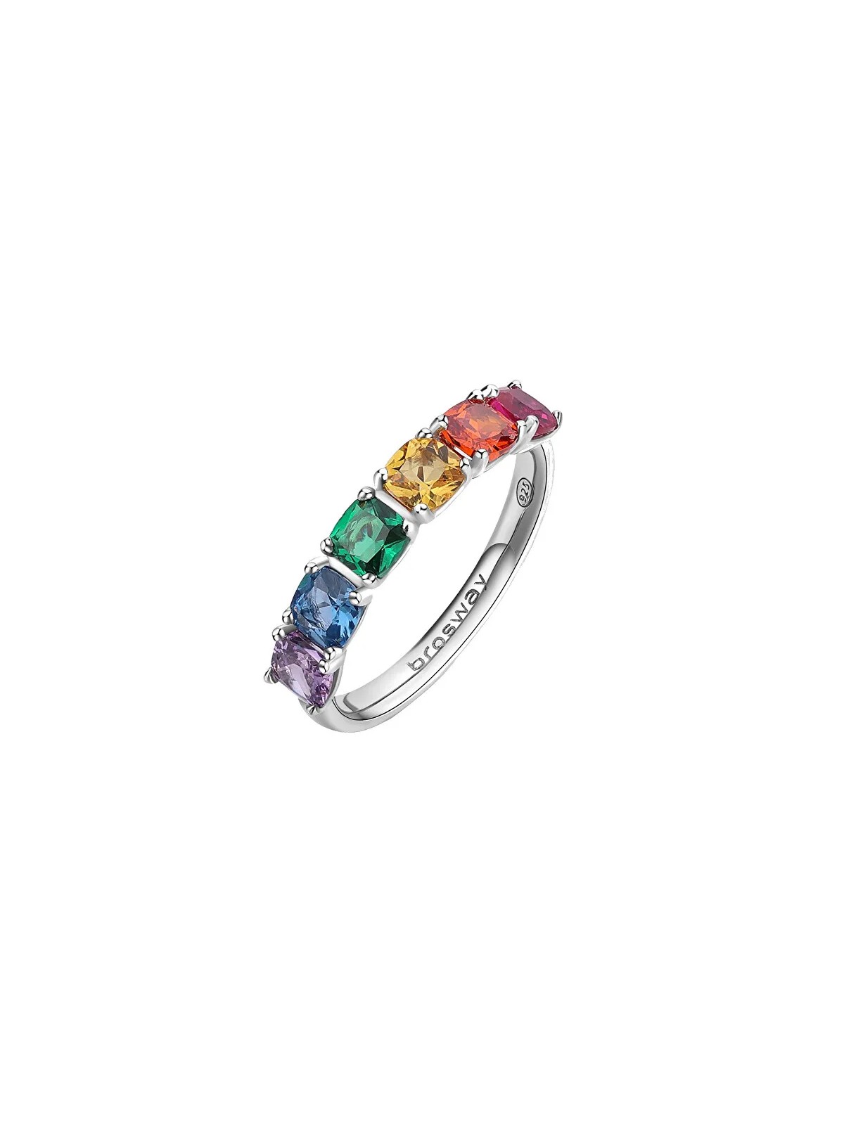 Brosway Anello in argento con motivo arcobaleno gioioso FJR07 - Diametro: 56 mm donna