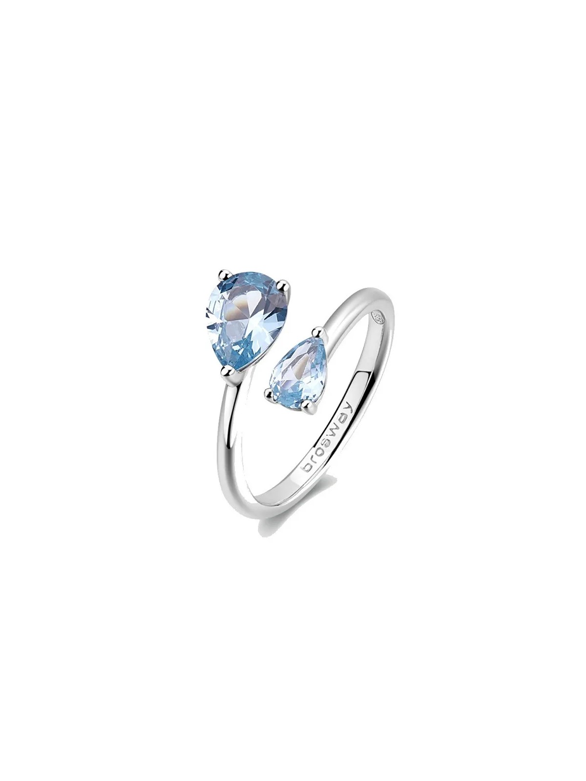 Brosway Anello aperto in argento fantasia azzurro nuvola FCL113 - Diametro: 56 mm donna