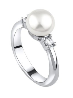 Silvego Anello Maya in argento con vera perla naturale LPS1496RW - Diametro: 51 mm donna