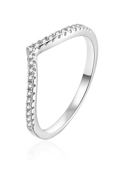 Agato Elegante anello in argento con zirconi AGT-R41W - Diametro: 52 mm donna