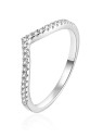 Agato Elegante anello in argento con zirconi AGT-R41W - Diametro: 52 mm donna
