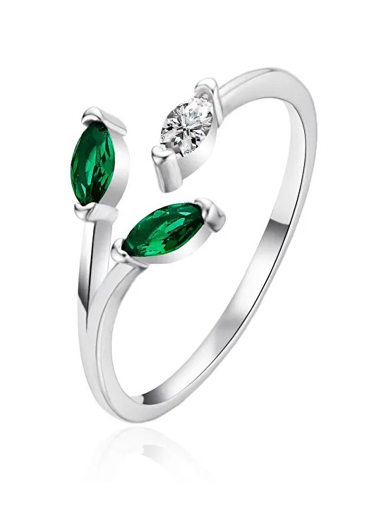Agato Anello aperto in argento con zirconi AGT-R40WGR - Diametro: 62 mm donna