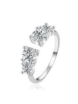 Agato Anello in argento scintillante con zirconi AGT-R06W42 - Diametro: 62 mm donna