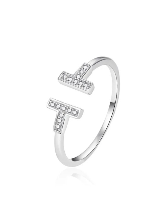 Agato Anello aperto alla moda in argento AGT-R13W42 - Diametro: 57 mm donna
