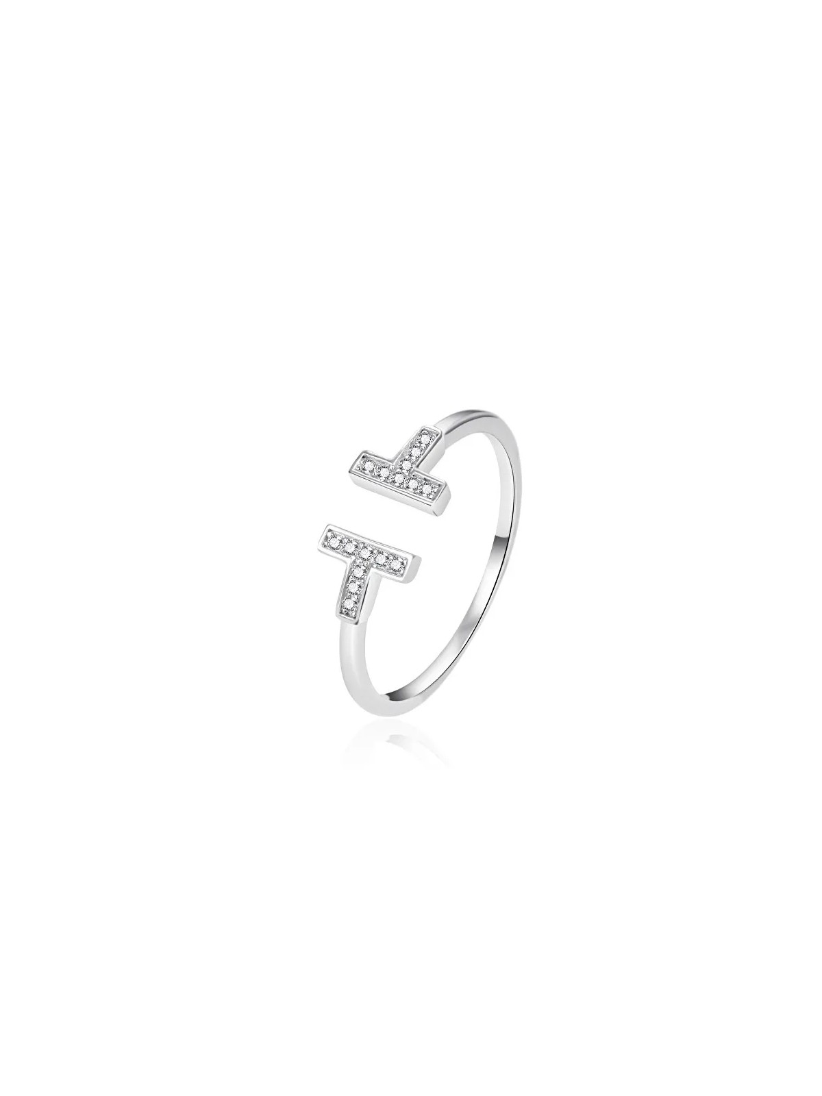 Agato Anello aperto alla moda in argento AGT-R13W42 - Diametro: 57 mm donna